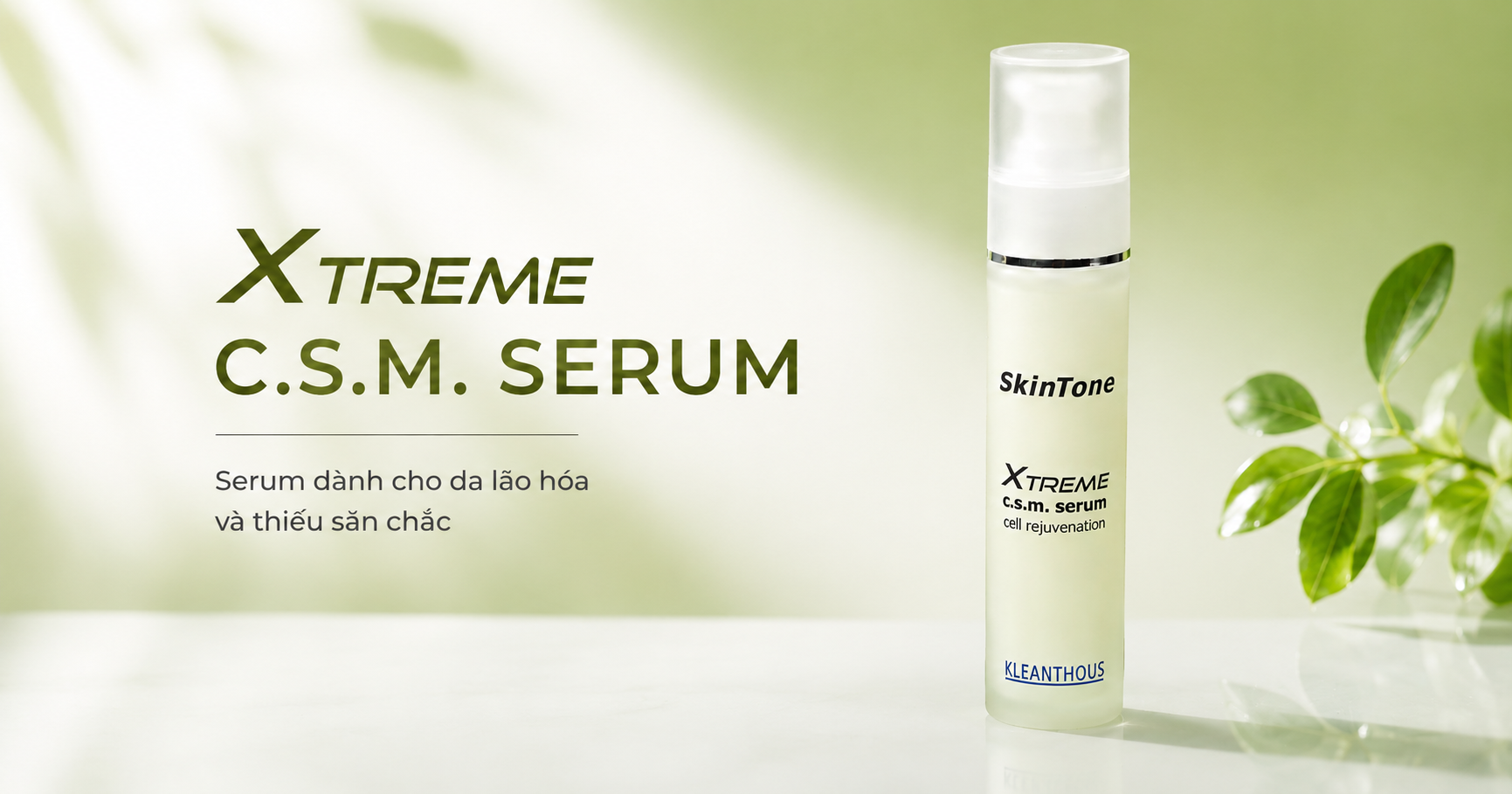 XTREME C.S.M. Serum là serum chăm sóc làn da lão hóa, hỗ trợ duy trì độ ẩm, cải thiện vẻ ngoài mềm mại và săn chắc của da.